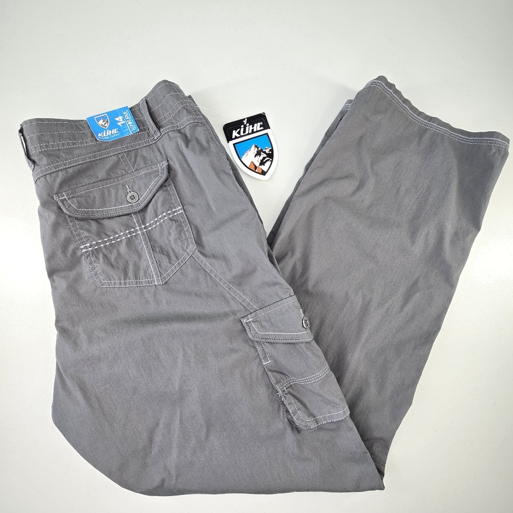 Women's KUHL Kontra Cargo Pants Carbon Gray Size 14 Short 14P NWT - Picture 5 of 12